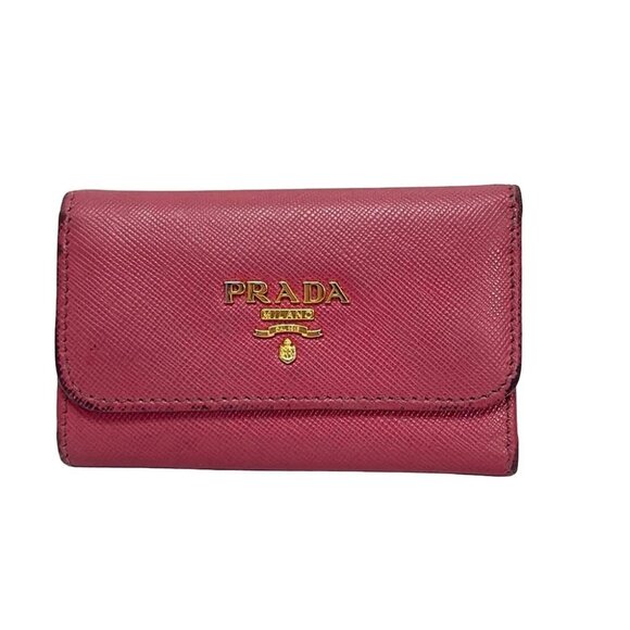 Prada Handbags - Auth PRADA Pink Leather Key Case